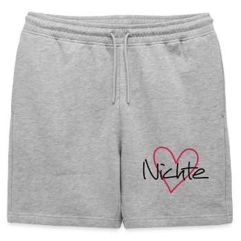 Niece coeur cadeau idée cadeau look partenaire - Short de survêtement homme premium - gris chiné - Devant - AI Model Male 178 light (178cm)