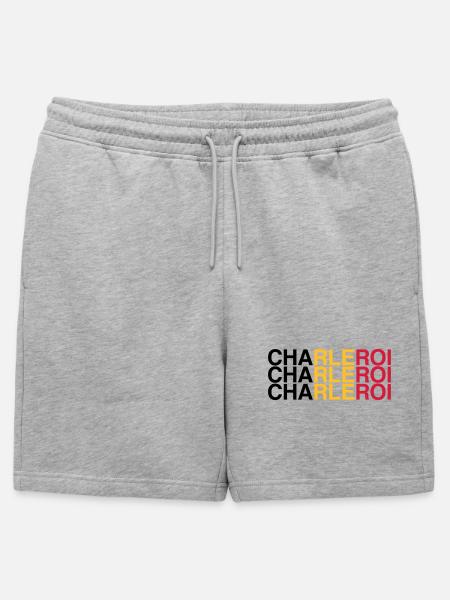 CHARLEROI Belgium Belgium Flag - Mens' Premium Organic Sweatshorts - heather grey
