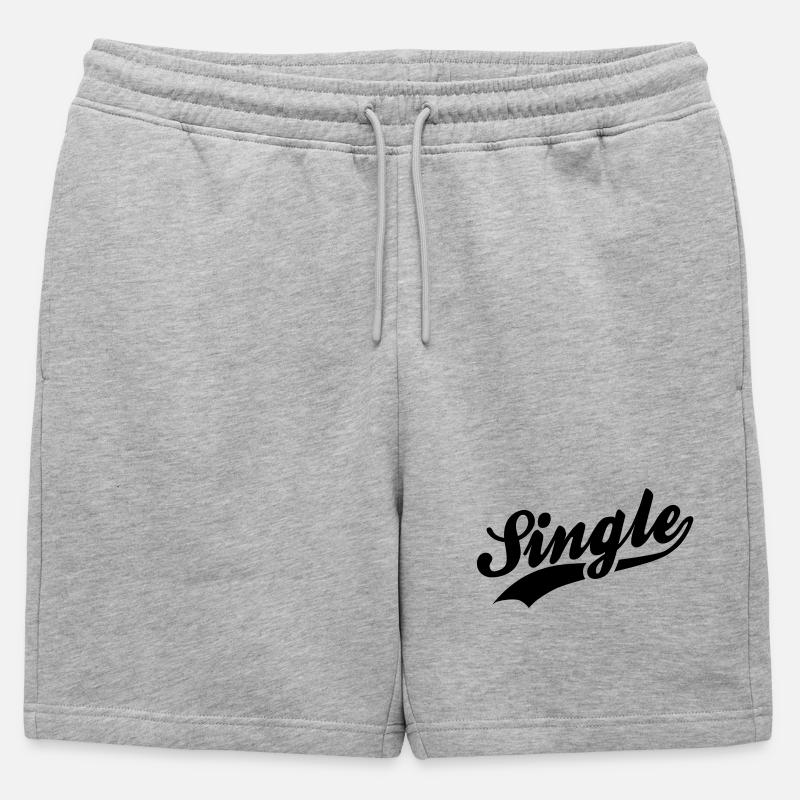 Single - Männer Premium Organic Sweatshorts - Grau meliert