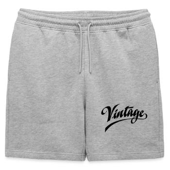 Vintage - Männer Premium Organic Sweatshorts - Grau meliert - Vorne - AI Model Male 178 light (178cm)