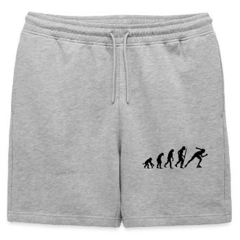 Evolution de patinage de vitesse en ligne - Short de survêtement homme premium - gris chiné - Devant - AI Model Male 178 light (178cm)