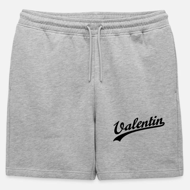 Valentin - Männer Premium Organic Sweatshorts - Grau meliert