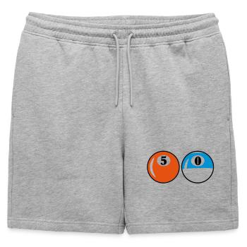 Billiard Balls - 50 years birthday - Mens' Premium Organic Sweatshorts - heather grey - Front - AI Model Male 178 light (178cm)