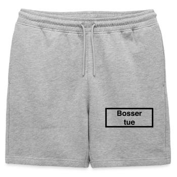 Bosser tue :) - Short de survêtement homme premium - gris chiné - Devant - AI Model Male 178 light (178cm)