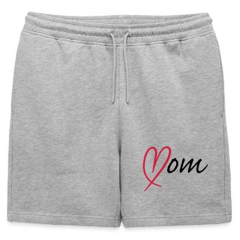 Mom Heart | Herz - Short de survêtement homme premium - gris chiné - Devant - AI Model Male 178 light (178cm)