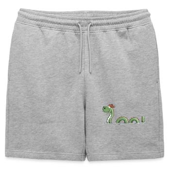 Nessie Sea Monster en Écosse - Bande dessinée - Fun - Short de survêtement homme premium - gris chiné - Devant - AI Model Male 178 light (178cm)