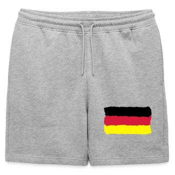 or rouge noir Allemagne flag Allemagne - Short de survêtement homme premium - gris chiné - Devant - AI Model Male 178 light (178cm)