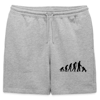 Le développement de la super-papa - Short de survêtement homme premium - gris chiné - Devant - AI Model Male 178 light (178cm)