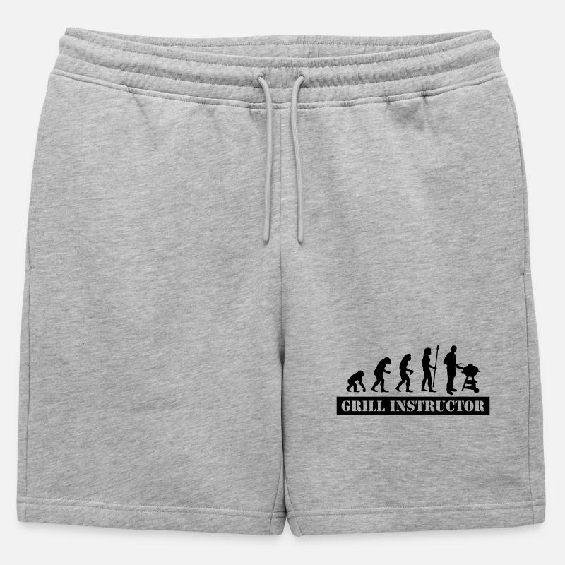 evolution grill instructor - Männer Premium Organic Sweatshorts - Grau meliert