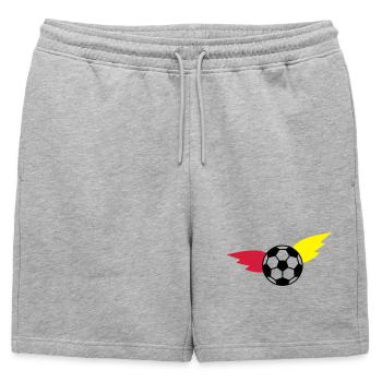 Championnat de ballon de football - Short de survêtement homme premium - gris chiné - Devant - AI Model Male 178 light (178cm)
