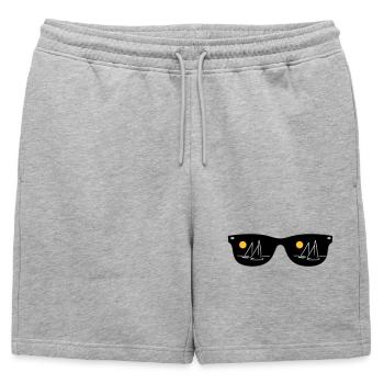 sail - Mens' Premium Organic Sweatshorts - heather grey - Front - AI Model Male 178 light (178cm)