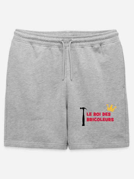 The King of Handymen - Mens' Premium Organic Sweatshorts - heather grey