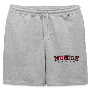 Munich Germany - Mens' Premium Organic Sweatshorts - heather grey - Front - AI Model Male 178 light (178cm)