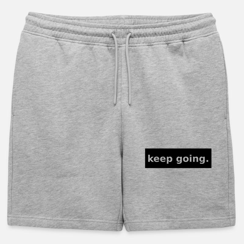 keep going - Mens' Premium Organic Sweatshorts - heather grey
