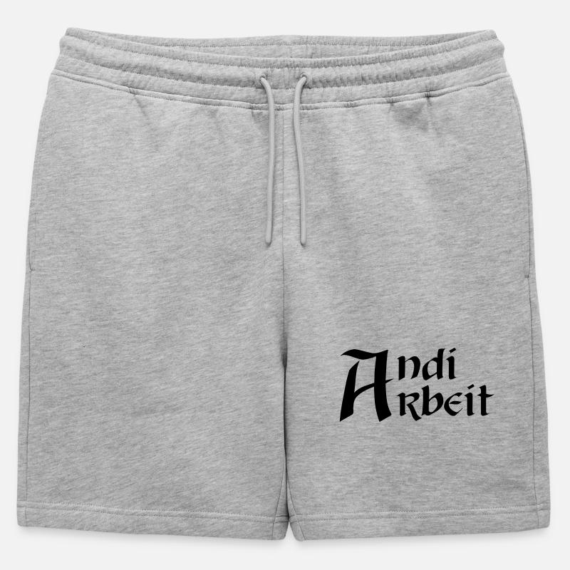 Andi Arbeit - Männer Premium Organic Sweatshorts - Grau meliert