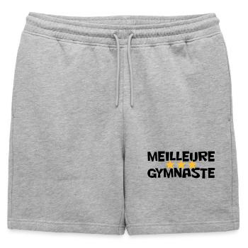 Meilleure Gymnaste - Short de survêtement homme premium - gris chiné - Devant - AI Model Male 178 light (178cm)