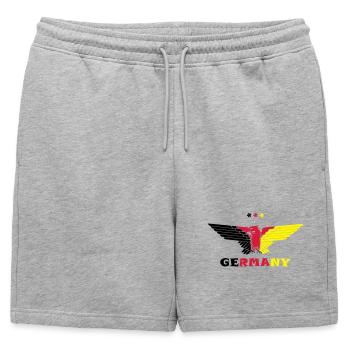 Allemagne Adler Allemagne de couleur - Short de survêtement homme premium - gris chiné - Devant - AI Model Male 178 light (178cm)