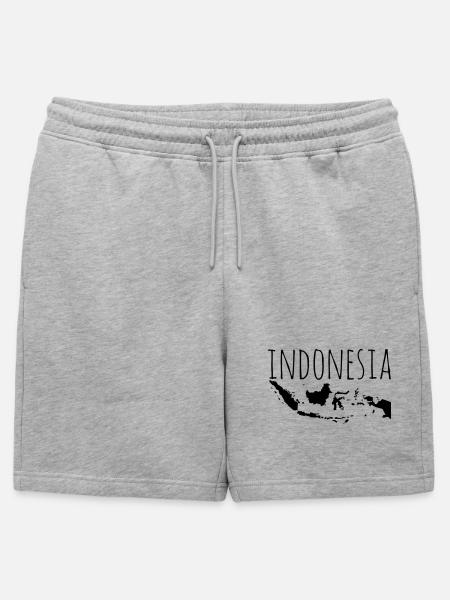 Indonesia - Männer Premium Organic Sweatshorts - Grau meliert