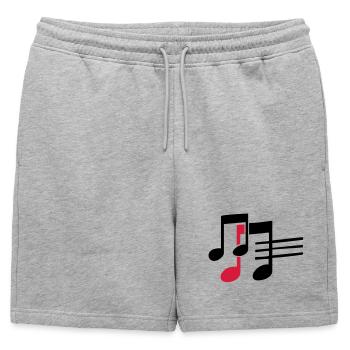 musique - Short de survêtement homme premium - gris chiné - Devant - AI Model Male 178 light (178cm)