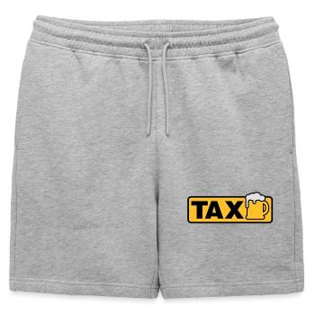 Taxi | Beer | Bier | Alcohol | Alkohol | Fahrer | - Mens' Premium Organic Sweatshorts - heather grey - Front - AI Model Male 178 light (178cm)