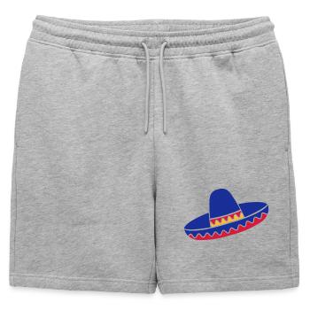 Sombrero Azul de Fiesta - Short de survêtement homme premium - gris chiné - Devant - AI Model Male 178 light (178cm)
