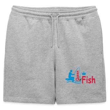 poisson - Short de survêtement homme premium - gris chiné - Devant - AI Model Male 178 light (178cm)
