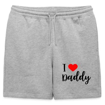 j'adore papa - Short de survêtement homme premium - gris chiné - Devant - AI Model Male 178 light (178cm)