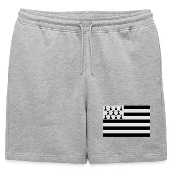 Brittany! - Mens' Premium Organic Sweatshorts - heather grey - Front - AI Model Male 178 light (178cm)