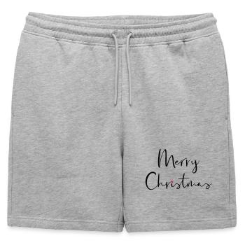 Joyeux Noël cadeau étoile Noël - Short de survêtement homme premium - gris chiné - Devant - AI Model Male 178 light (178cm)
