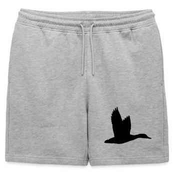 T-shirt "canard" personnalisé avec votre texte - Short de survêtement homme premium - gris chiné - Devant - AI Model Male 178 light (178cm)