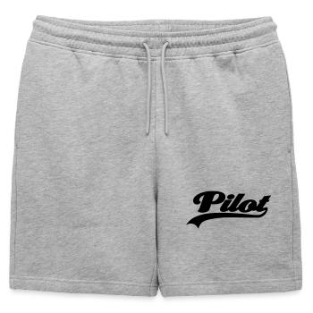 pilot - Mens' Premium Organic Sweatshorts - heather grey - Front - AI Model Male 178 light (178cm)