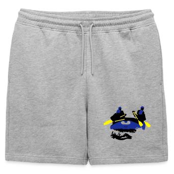 rafting - Short de survêtement homme premium - gris chiné - Devant - AI Model Male 178 light (178cm)