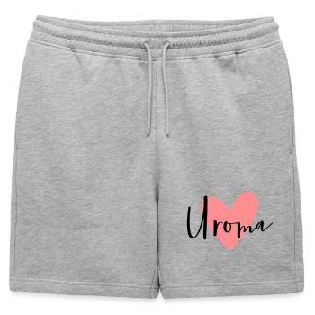 Le cœur de grand-mère - Short de survêtement homme premium - gris chiné - Devant - AI Model Male 178 light (178cm)