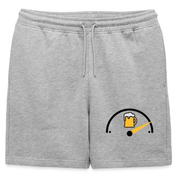 Beer full - Short de survêtement homme premium - gris chiné - Devant - AI Model Male 178 light (178cm)