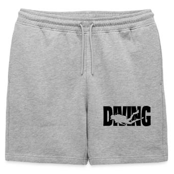 plongée II - Short de survêtement homme premium - gris chiné - Devant - AI Model Male 178 light (178cm)