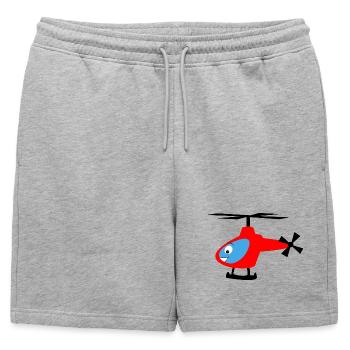 Hélicoptères pour enfants - Helicopter - Short de survêtement homme premium - gris chiné - Devant - AI Model Male 178 light (178cm)