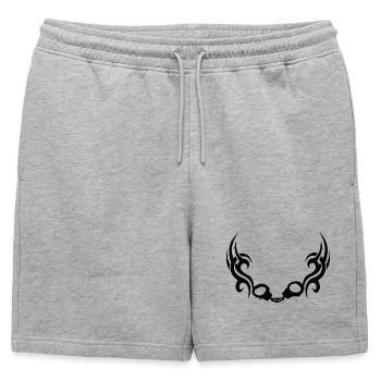 Trible à menottes - Short de survêtement homme premium - gris chiné - Devant - AI Model Male 178 light (178cm)