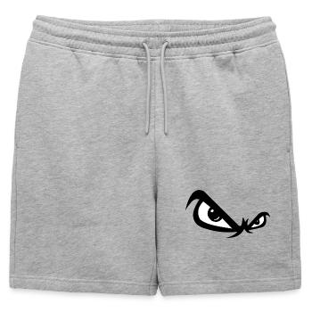 Mauvais regard - Short de survêtement homme premium - gris chiné - Devant - AI Model Male 178 light (178cm)