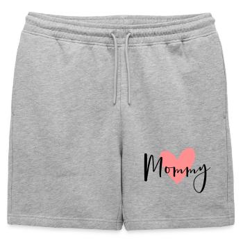 Cadeau d'amour coeur maman - Short de survêtement homme premium - gris chiné - Devant - AI Model Male 178 light (178cm)