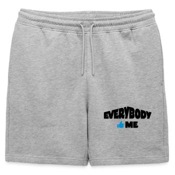 funny - Mens' Premium Organic Sweatshorts - heather grey - Front - AI Model Male 178 light (178cm)