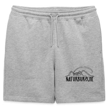 outdoorsman - Short de survêtement homme premium - gris chiné - Devant - AI Model Male 178 light (178cm)