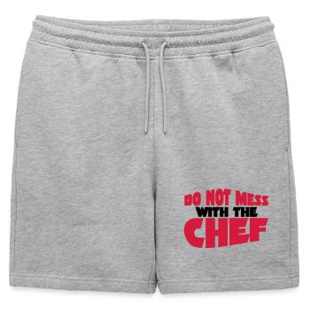 chef - Short de survêtement homme premium - gris chiné - Devant - AI Model Male 178 light (178cm)