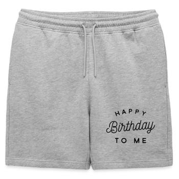 birthday - Mens' Premium Organic Sweatshorts - heather grey - Front - AI Model Male 178 light (178cm)