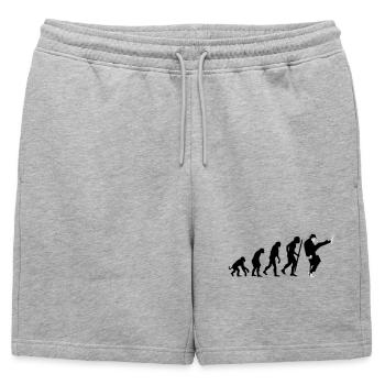 Evolution of silly walks - Short de survêtement homme premium - gris chiné - Devant - AI Model Male 178 light (178cm)