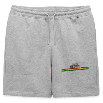 Roots Reggae Dégradé Design - Short de survêtement homme premium - gris chiné - Devant - AI Model Male 178 light (178cm)