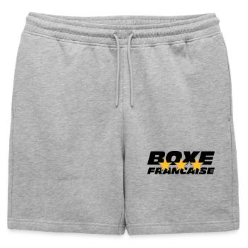 Boxe Francaise - Short de survêtement homme premium - gris chiné - Devant - AI Model Male 178 light (178cm)