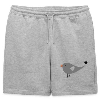 Moineau - Short de survêtement homme premium - gris chiné - Devant - AI Model Male 178 light (178cm)