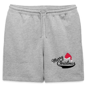 Jour de Noël - Short de survêtement homme premium - gris chiné - Devant - AI Model Male 178 light (178cm)