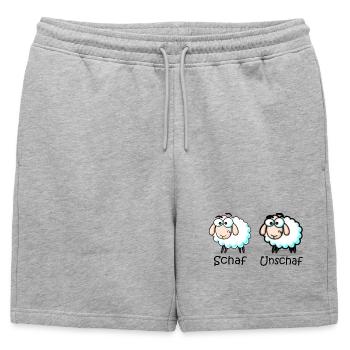 sheep - Mens' Premium Organic Sweatshorts - heather grey - Front - AI Model Male 178 light (178cm)