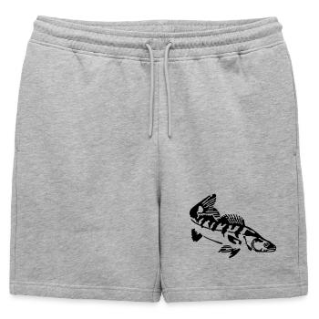 zander - Mens' Premium Organic Sweatshorts - heather grey - Front - AI Model Male 178 light (178cm)